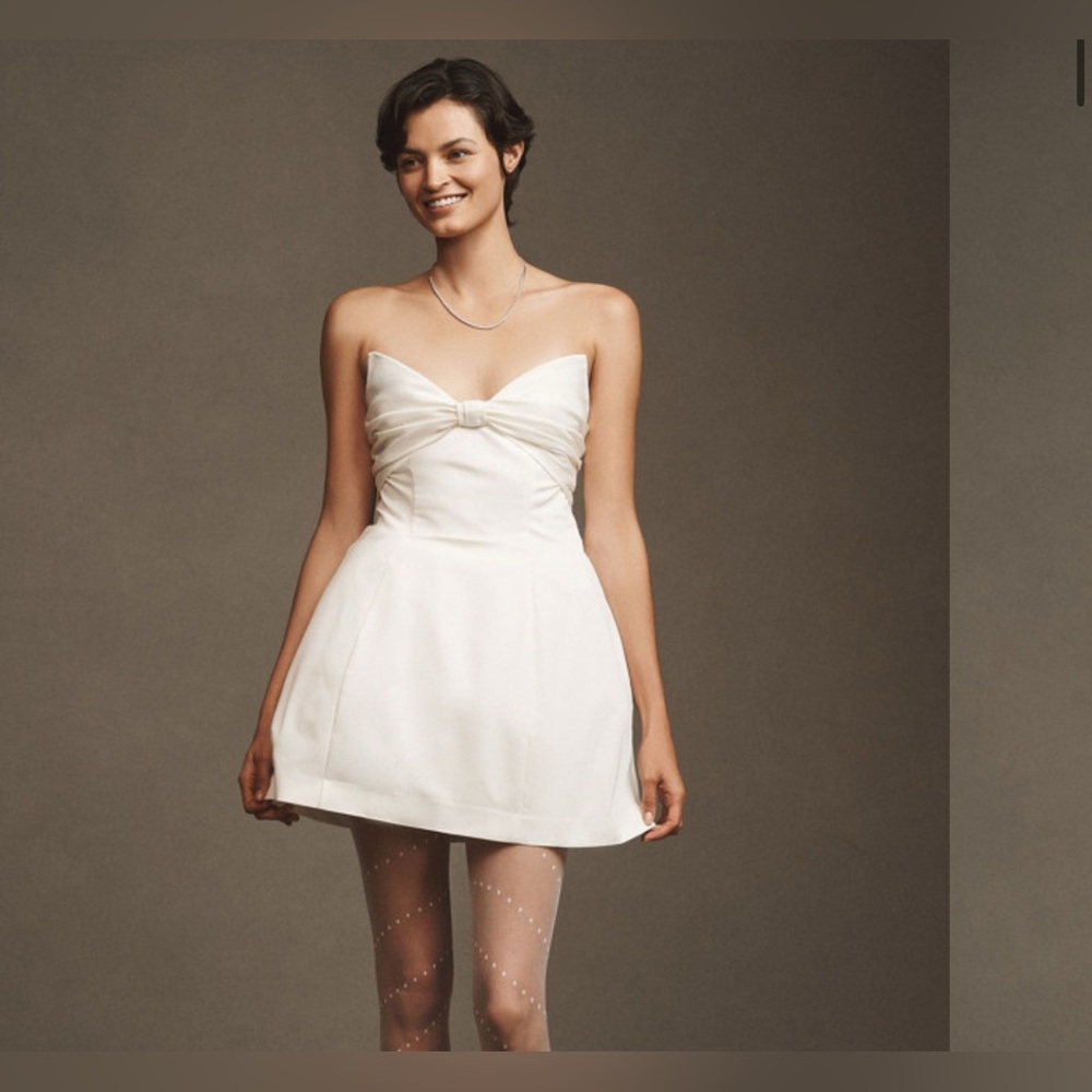 BHLDN Strapless Cream Dress